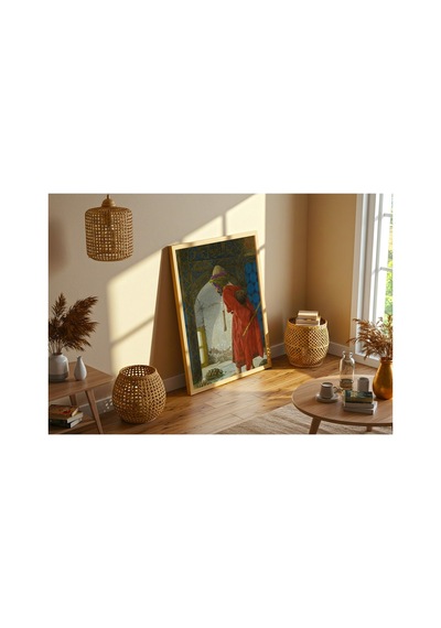 Osmanlı Osman Hamdi Bey Kaplumbağa Terbiyecisi Çerçevesiz Poster 21x30 Cm A4 Tablo Osmanlı