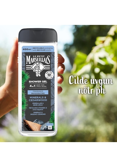Le Petit Marseillais Men Mineraller ve Sedir Ağacı Duş Jeli 400 ml  x2