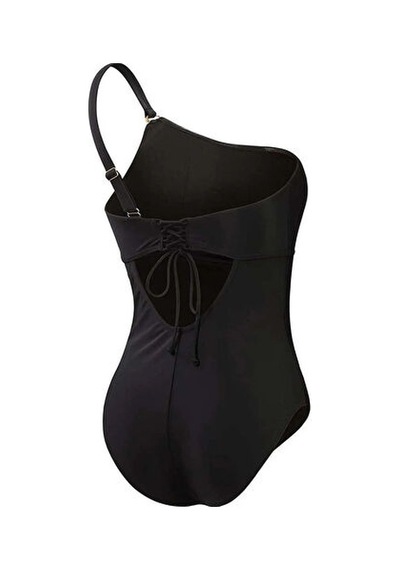 Speedo Spdscu Asymtrc 1pc Af Blk Kadın Yüzücü Mayosu 8-0036990001 Siyah