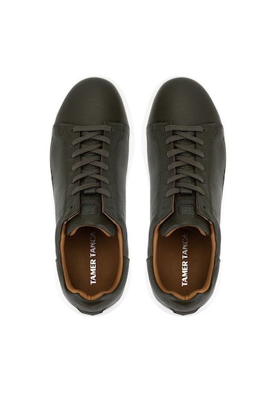 Tamer Tanca Erkek Hakiki Deri Haki Sneakers & Spor Ayakkabı 1212 2501 Erk Ayk Y26 Hakı Fltr