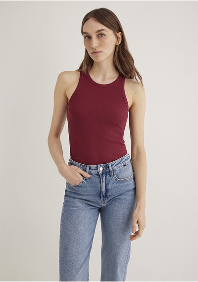 Mavi - Halter Yaka Bordo Basic Atlet 1612462-70430 Bordo