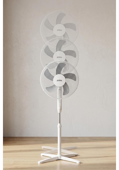 Sinbo Sf-7704 Ayaklı Vantilatör 16 İnç 35w Sessiz Fan 3 Kademeli Yükseklik Ayarlı Ev Tipi
