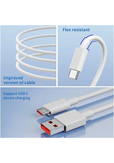 MuhendisTech Type-c 120w Hızlı Şarj Aleti Adaptör Ve Kablo Set Xiaomi Redmi Uyumlu MuhendisTech 120w Type-c