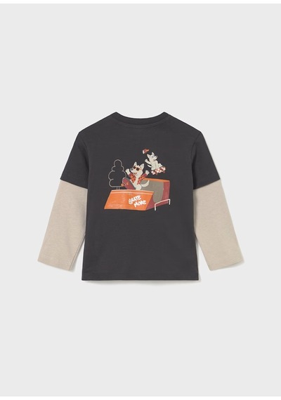 Mayoral Uzun Kollu Erkek Bebek T-shirt 2062 Gri