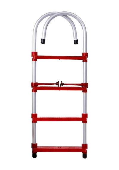 Hobi Store Portatif Tekne Merdiveni ( Kırmızı ) 3 Basamaklı