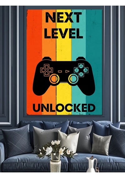 Ahşap Tablo Oyun Konsolu Gamer Posteri