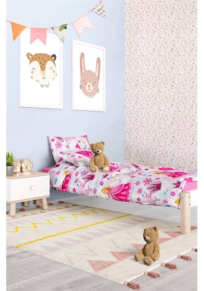 Mulberry Prenses Genç Nevresim Takımı 160 x 220 Pembe