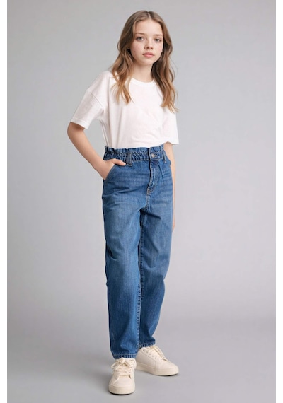 Defacto Paperbag Jean Pantolon Kız Çocuk G0256a826spnm28 Mavi-nm28