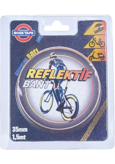 Boss Tape 3630 Reflektif Bant 35mmx1.5m Parlak Sarı