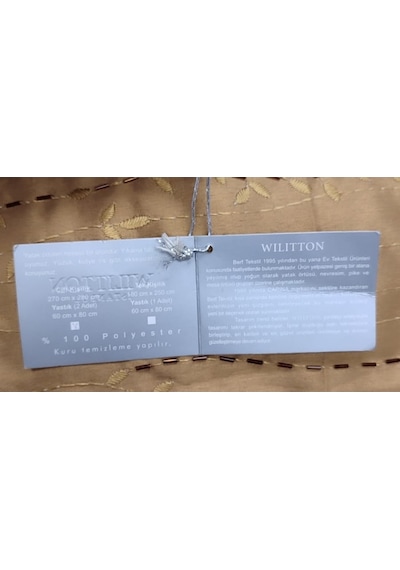 Wilitton Lüx Abiye Battal Çift Kişilik Yatak Örtüsü-bihter Hardal Hardal