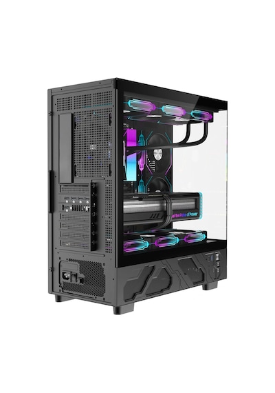 Dragos Basalt Pro V2 Siyah Temperature 6x Argb Fan 600w 80+ Matx Bilgisayar Kasası