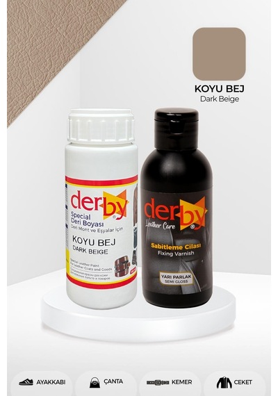 Derby Deri Mont Boyası ve Sabitleme Cilası 100 G Set
