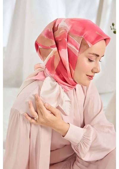 Silk Home %100 Twill İpek Eşarp S545 Pembe