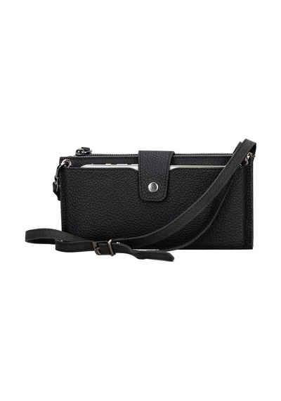 Lozan Strap 6.5 İnch Uyumlu Deri Kartlıklı Kılıf Erc1 Siyah