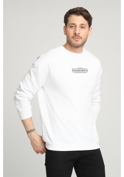 Alexander Gardi Alexandergardı İçi Polarlı Baskı Detaylı Sweatshırt B23-37401 001