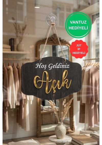 Pleksi Yazılı Modern Açık-kapalı Tabelası -rebap