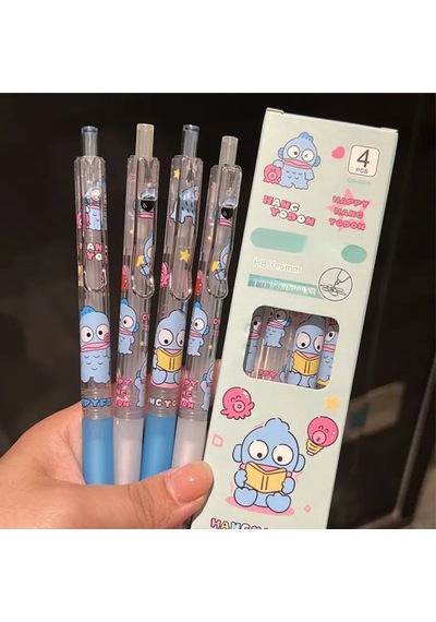 Sanrio 4 Adet Mekanik 0.5 Kalem Balık Hang Yodon Beyaz - Mavi