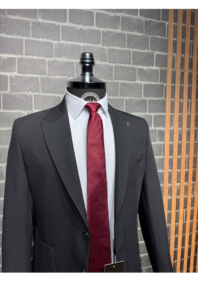 Dupont Classics Dupont Slim Fit Sivri Yaka 6 Drop Çift Yırtmaç Torba Cep 2'li Takım Elbise Siyah Dupont Classics Dupont Slim Fit Sivri Yaka 6 Drop Çift Yırtmaç Torba Cep 2'li Takım Elbise Siyah
