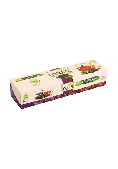 Noura Natural Bardak Poşet Safranlı Siyah Çay 25'li