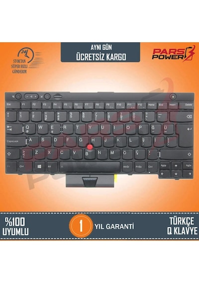 Lenovo Uyumlu Thinkpad L430 2464, 2465, 2466 Klavye (Siyah Tr) Siyah - Işıksız
