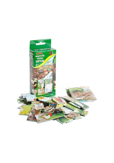 Eğitici Manyetik Çiftlik Puzzle Yapboz 53 Parça Eğitici Öğretici