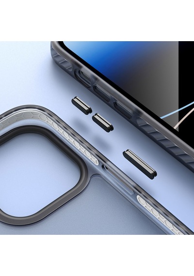 Apple Uyumlu iPhone 14 Pro Max Kılıf Mat Arka Yüzey Wireless Şarj Özellikli Zore Locik Kapak