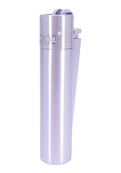 Clipper Özel Kutusunda Metal Çakmak - Mat Gümüş Brushed Silver