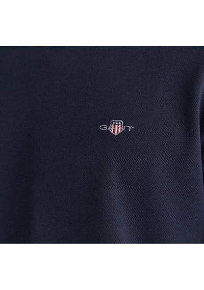 Gant Erkek Lacivert Slim Fit Bisiklet Yaka T-shirt-11247 Lacivert