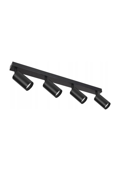 Riolight Modern1 Siyah Mutfak,salon,giyinme Odası,cafeler İçin Gün İşiğı Metal 4lü Spot Ampul Dahil Siyah