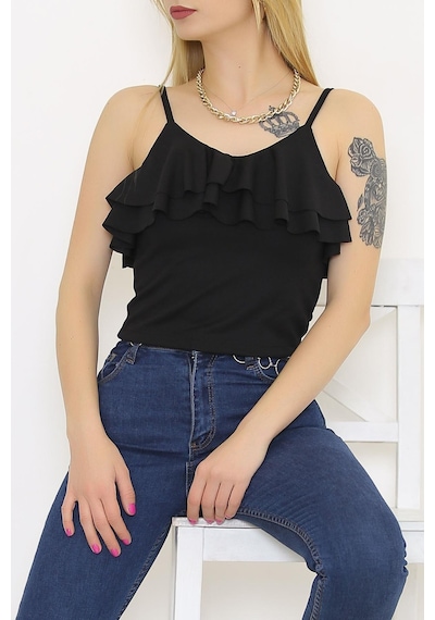 Zhlbutik Yaka Fırfırlı Bluz Atlet 001