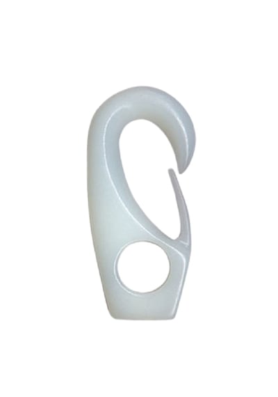 5'li Plastik Halat Klips. 6mm. Plastik Kanca. Sealux. Beyaz