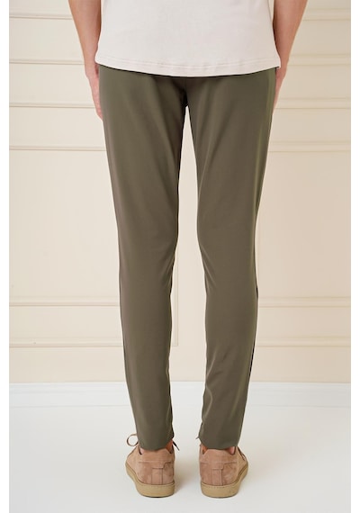 Efor Slim Fit Yan Cepli Düz Esnek Casual Haki Pantolon P 1144 Haki