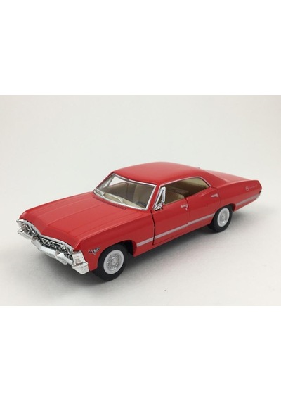 Kinsmart 1967 Chevrolet Impala 1:43 Kırmızı Çek Bırak Model Araba