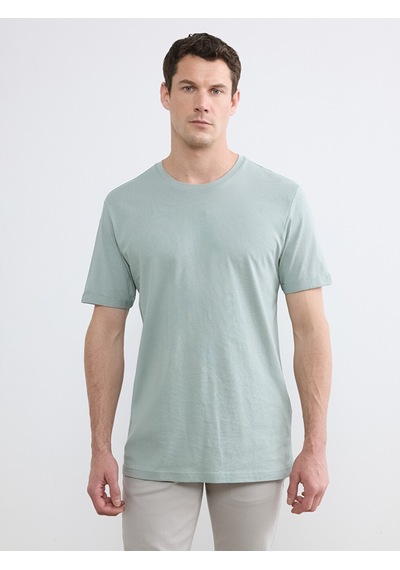 Lcwaıkıkı Classic Yeşil Slim Fit %100 Pamuk Basic Tişört