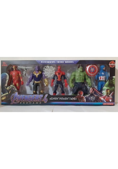 Avengers Yenilmezler Hulk Iron Man 5 Li Set 15 Cm Işıklı Avengers Işıklı 5 Li