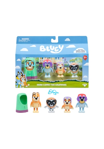 Bluey 4'lü Figür Seti Bluey Here Come The Grannies