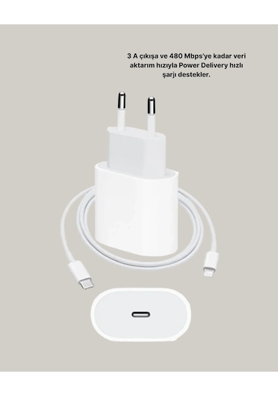 Mey İthalat İphone Ve İpad Uyumlu 20w Güvenli Usb-c Hızlı Şarj Adaptörü