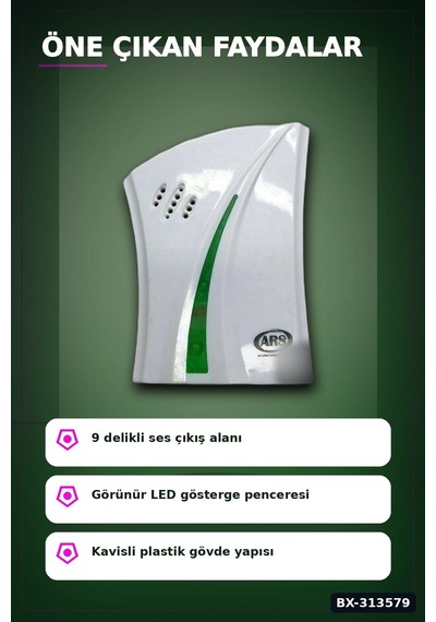 12 Volt Buzzer Sesli Kapı Zili Bx40 Tekli Paket - Düşük Voltajlı Kapı Zili Bx-313579