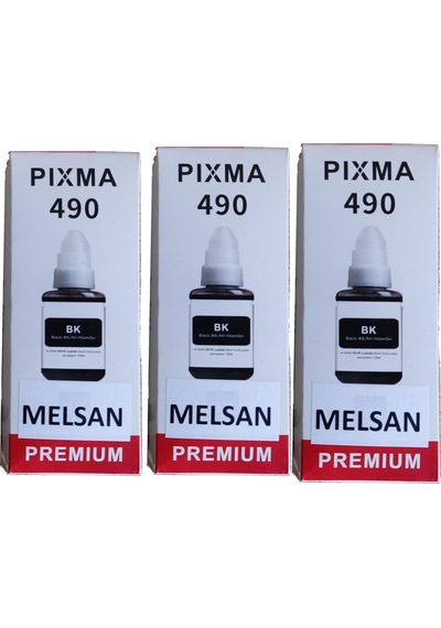 Melsan Canon Pixma G3000 Uyumlu Siyah  Uyumlu Mürekkep 3x135 Ml Toplam 405 Ml
