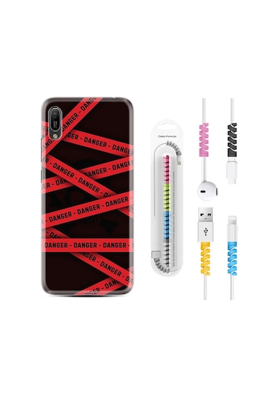 Huawei Y6 2019 Kılıf Kablo Koruyuculu Danger 1372