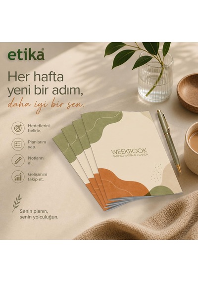Lexroo Tarihsiz Ajanda 12x17 Cm Cep Boy 80 Sayfa Weekbook Çok Renkli