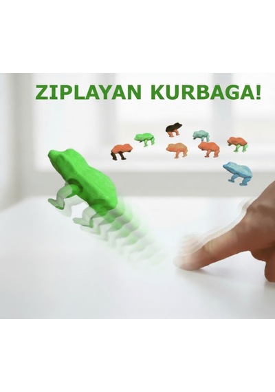 5'li Zıplayan Kurbağa Oyuncak Seti 3d Baskı Pla Karışık Renk Eğlenceli Oyun