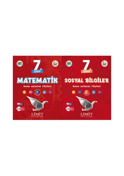 Limit 2027 7. Sınıf Matematik + Sosyal Bilgiler Konu Anlatım Föyleri Seti 2 Kitap Maarif Model
