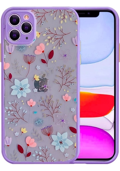 Apple Uyumlu iPhone 11 Pro 5.8Inç Kamera Korumali Çiçek Desenli Silikon Kilif 249192911 - Renk / Desenli 4