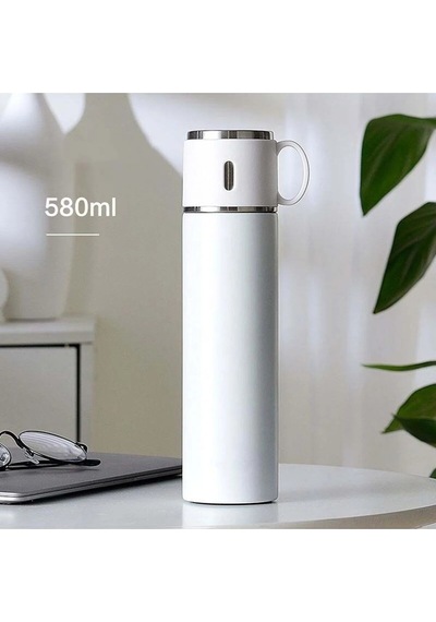 316 Paslanmaz Çelik Termos Bardak 580 Ml Bardaklı 20 Saat Sıcak Soğuk Thermos Mug Kupa Coffee