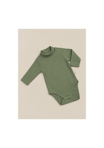 Oh La La Koala For Little Ones Boğazlı Yaka Uzun Kollu Bebek Body Haki