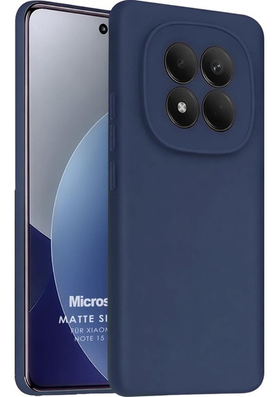 Microsonic Matte Silicone Xiaomi Redmi Note 15 Pro 5g Kılıf Lacivert -