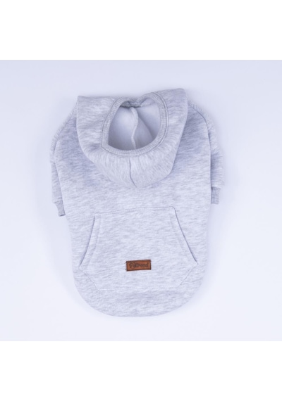 Gri Kanguru Cepli Kedi-köpek Hoodie- Sweatshirt Kedi Köpek Kıyafeti