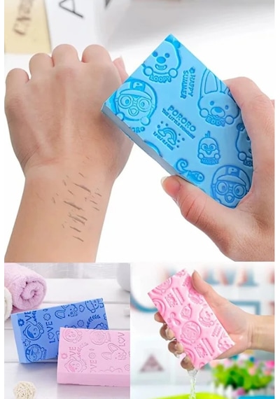 Mucit Home Bebek Çocuk Banyo Vücut Duş Süngeri Sihirli Vücut Ölü Deri Sökücü Vücut Masaj Peeling