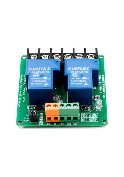 5v 2 Kanal 220v 30a Röle Modül Yüksek Akım Güç Kontrol Anahtarı Opto İzolasyon Düşük/yüksek Tetik